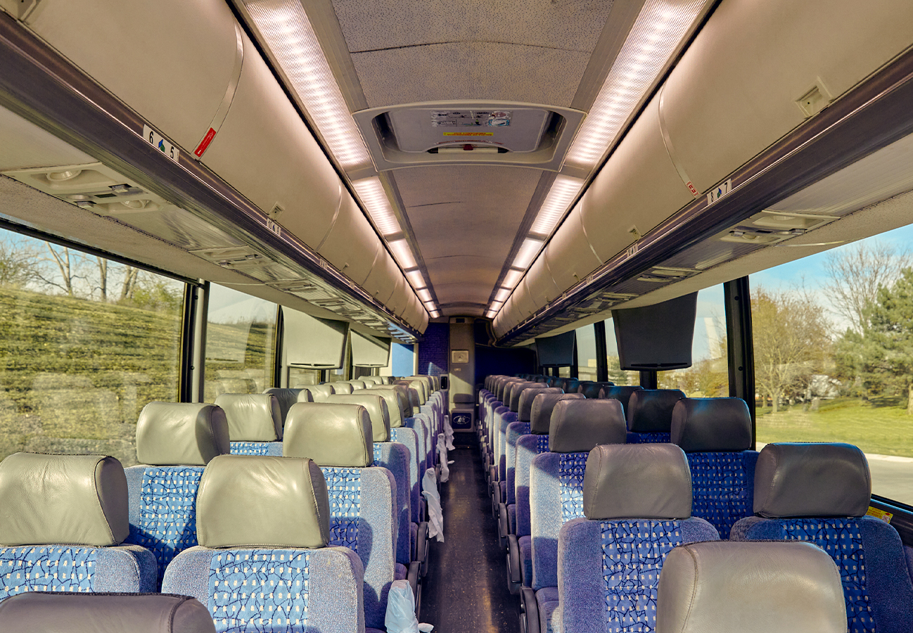 Passenger motorcoach charter bus  seating