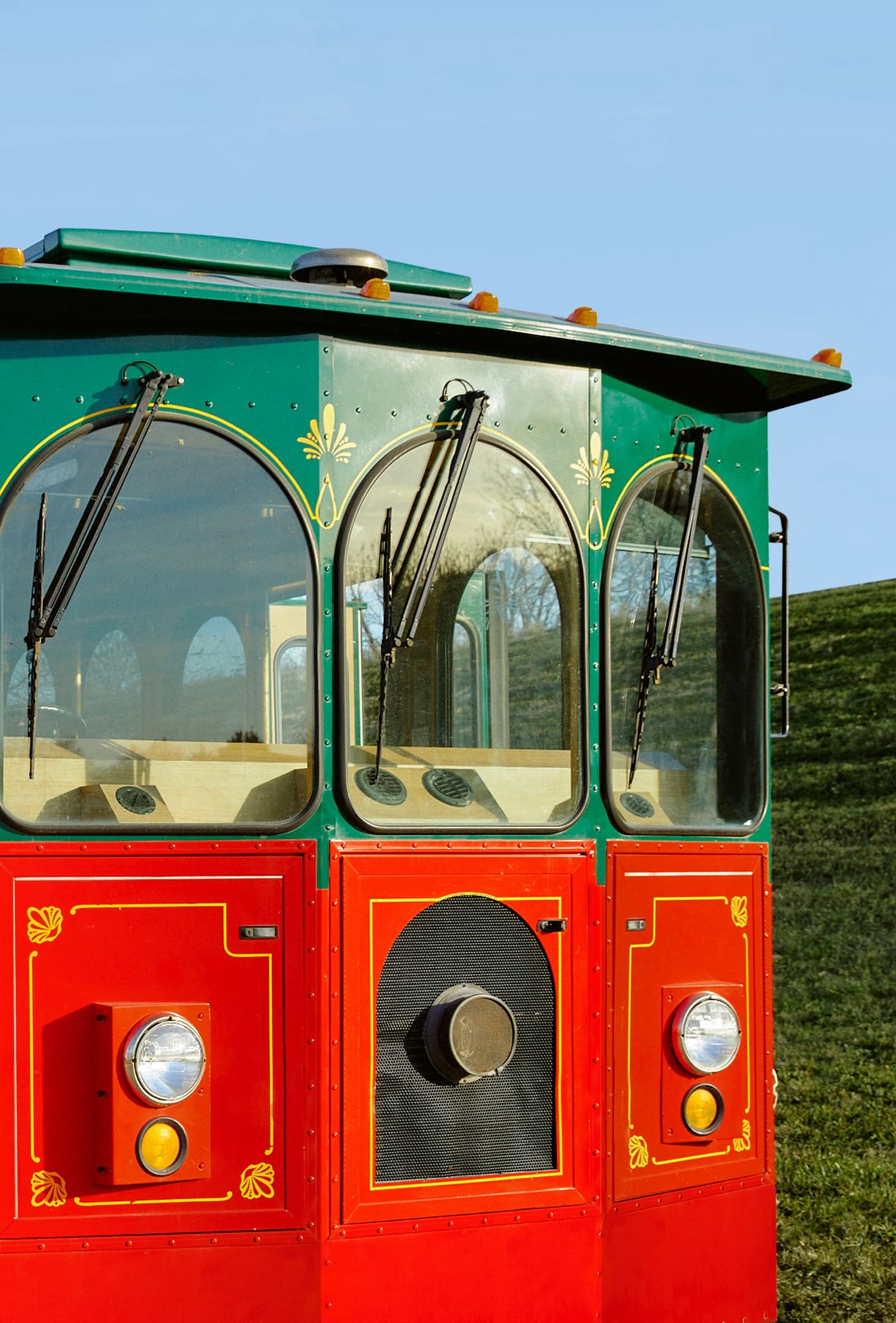 Front detail of the classic American trolley
